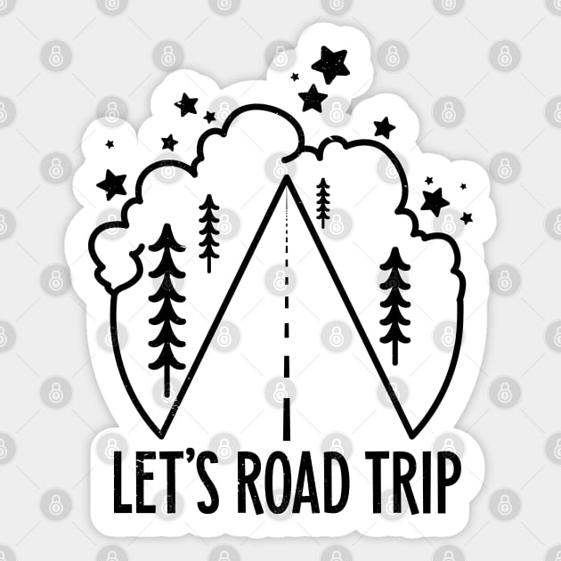 Let's Road Trip Sticker by hoddynoddy